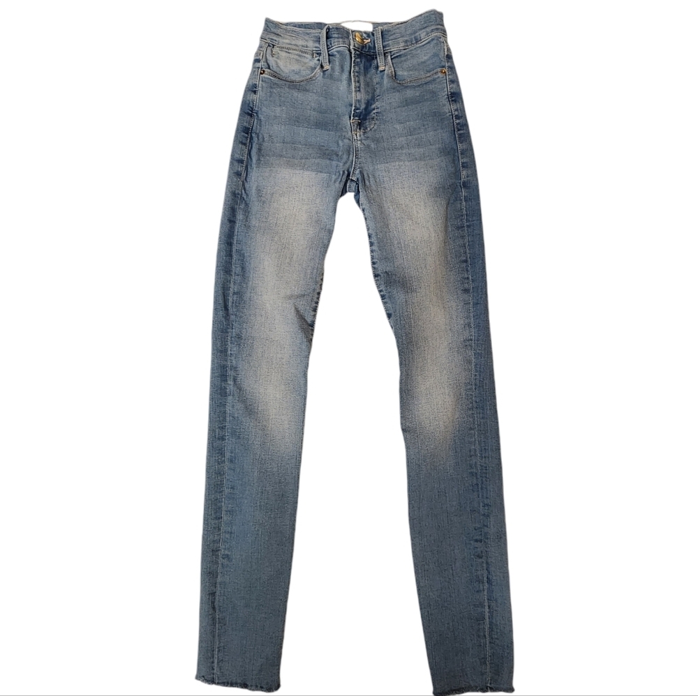 Frame Le High Skinny Jeans Fringe Ankle